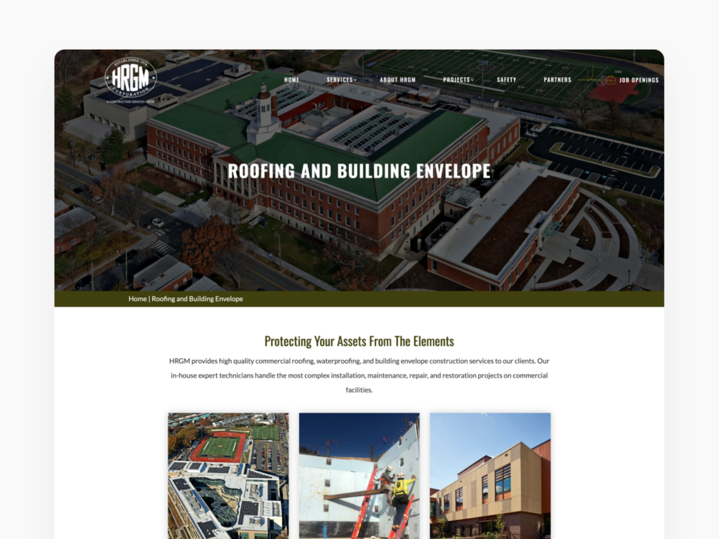 hrgm roofing and building envelop page